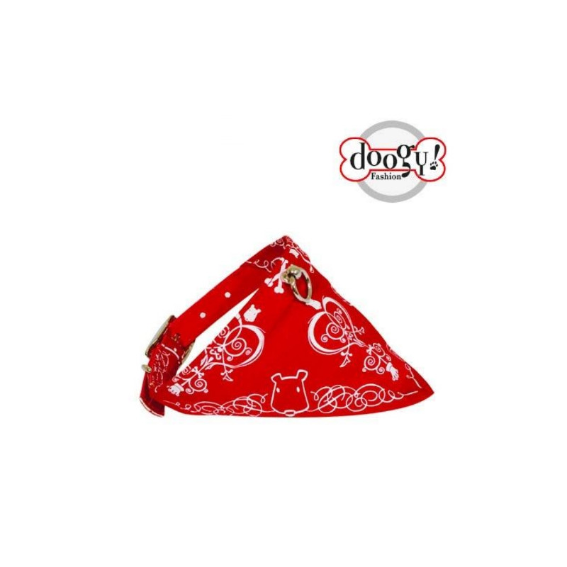 Doogy, Cuello ajustable de tela roja Doogy Range Beach