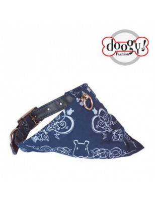 Doogy, Adjustable collar blue fabric Doogy Range Beach