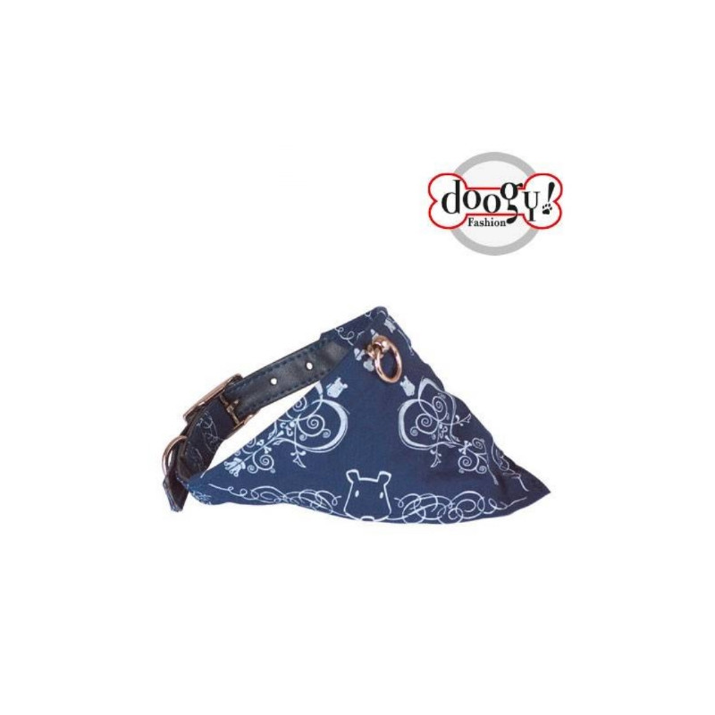 Doogy, Cuello ajustable de tela azul Doogy Range Beach