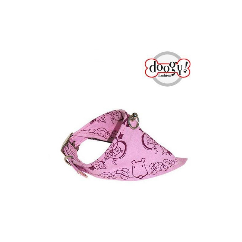 Doogy, Adjustable collar pink fabric Doogy Range Beach