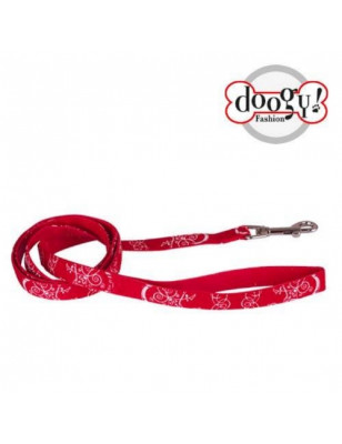 Doogy, Guinzaglio in tessuto rosso Doogy Range Beach