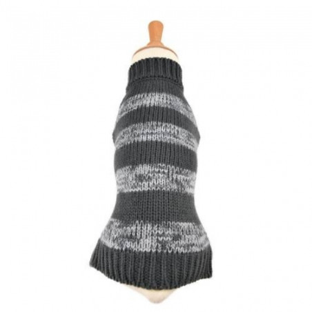 Chadog, ausgefallener Pullover Schal 2 in 1 Grau