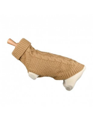 Chadog, Pull Fantaisie Beige Torsadé