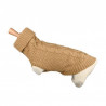 Chadog, Pull Fantaisie Beige Torsadé