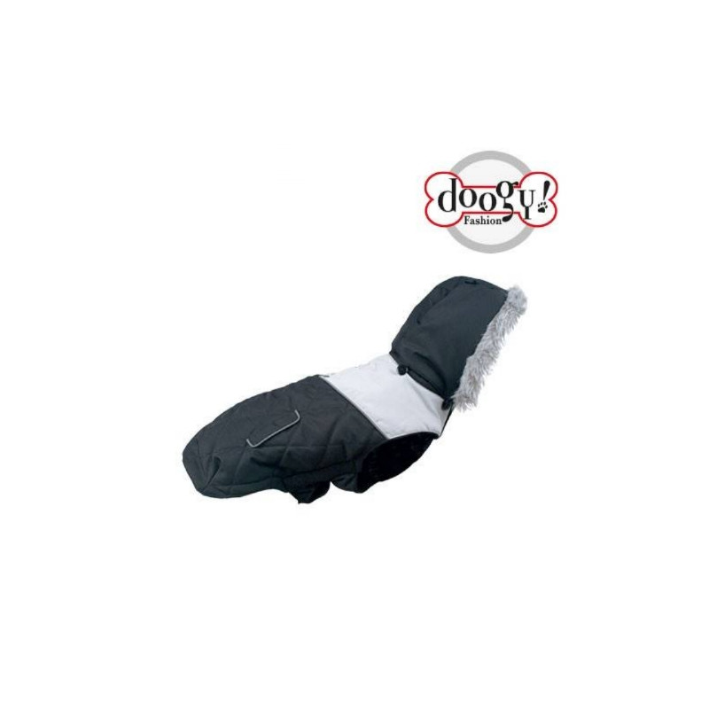 Doogy, Doudoune bicolore noir-gris Doogy, Doudoune bicolore noir-gris