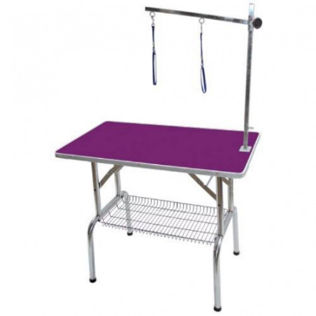 purple grooming table