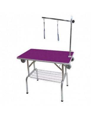 Phoenix, Folding table with single gallows (with casters) purple