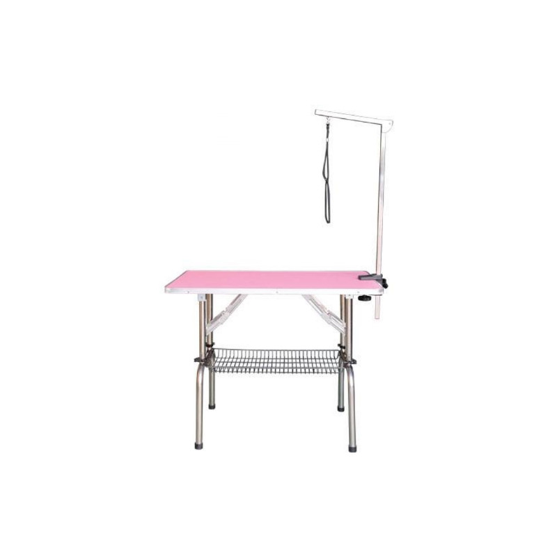 Phoenix, Folding table with single gallows without wheels pink