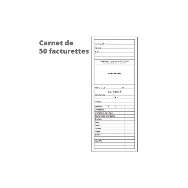 Chadog, Carnet 50 Facturettes Chadog, Carnet 50 Facturettes