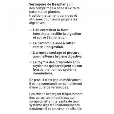 Beaphar, Vermipure comprimidos para perros grandes Beaphar