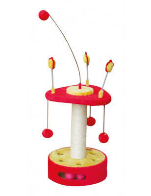 Lyon scratching post red/yellow
