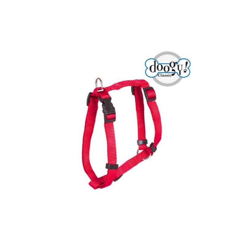 Doogy, Harnais classique rouge Doogy Gamme Essentiel