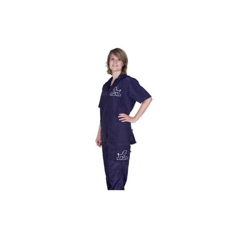 Chadog, Blue short-sleeved Preciosa blouse Chadog, Blue short-sleeved Preciosa blouse