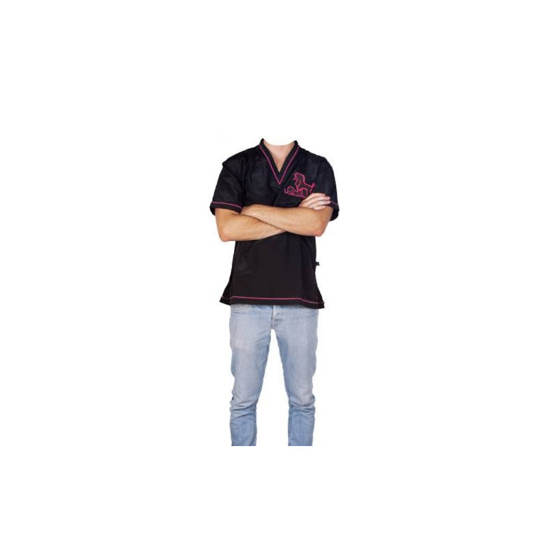 Chadog, Blusa rosa Daniela ricamata a maniche corte Chadog, Blusa rosa Daniela ricamata a maniche corte