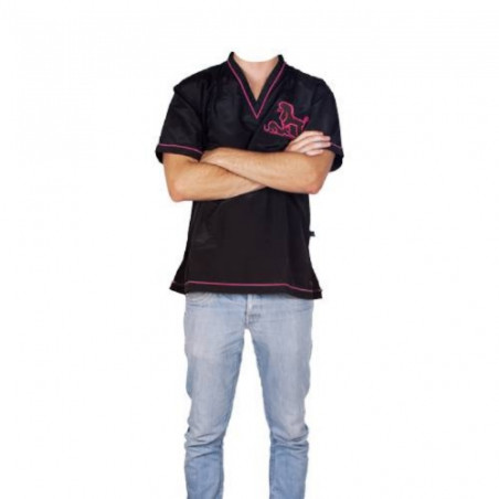 Chadog, Daniela Bluse mit kurzen Ärmeln bestickt rosa
