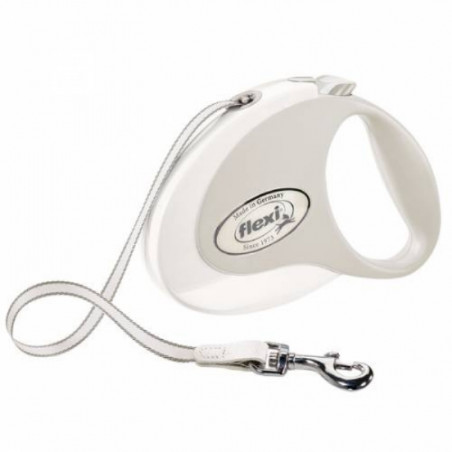 Chadog, White Flexi Style Leash Strap