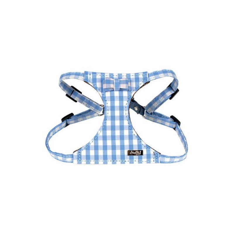 Doogy, Harnais Vichy bleu clair Doogy, Harnais Vichy bleu clair