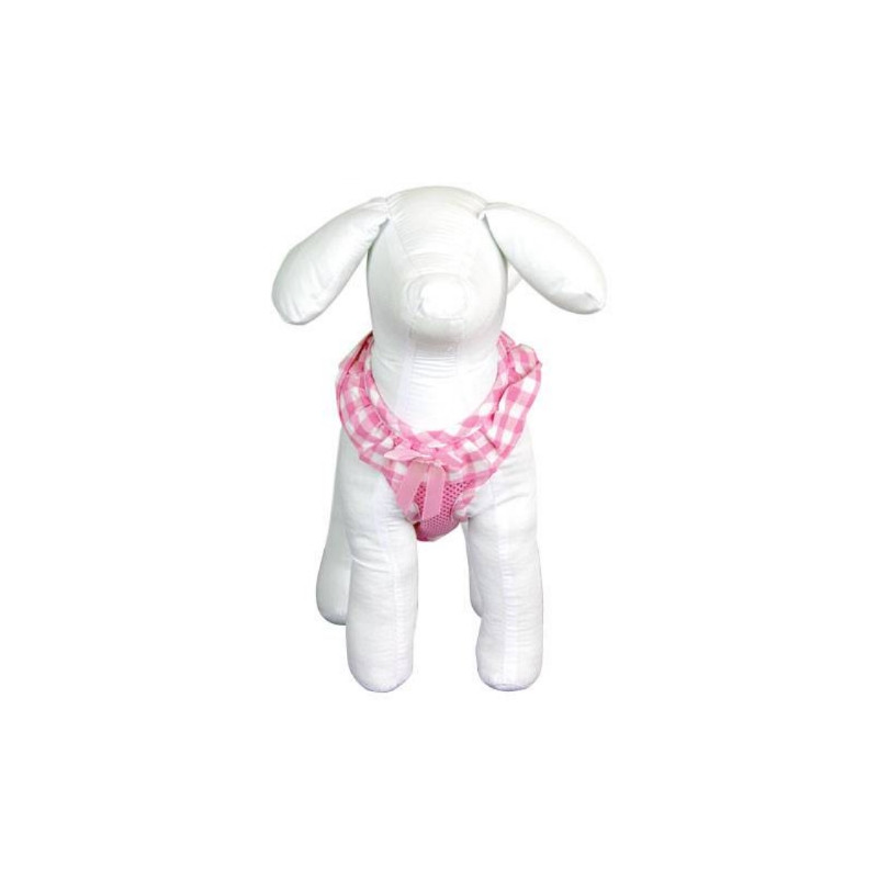 Bobby, Pettorina rosa Gingham Air Mesh Bobby, Pettorina rosa Gingham Air Mesh