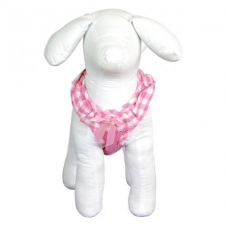 Bobby, Pink Gingham Air Mesh Harness