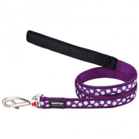 Red Dingo, Laisse confort  Fantaisie violet pois blanc