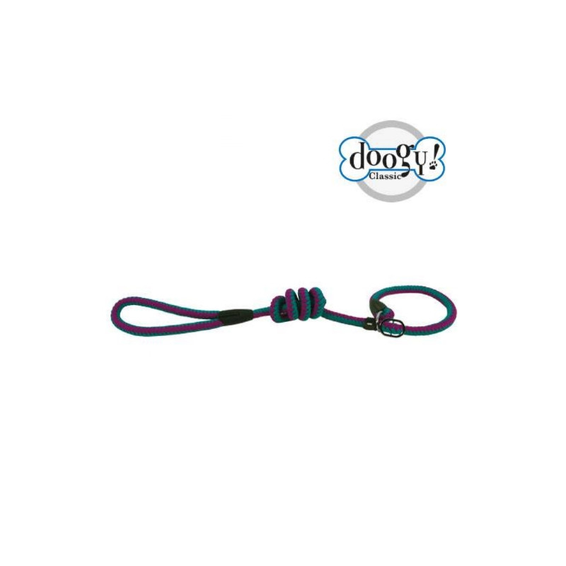 Doogy, Laisse lasso corde fluo turquoise et violet