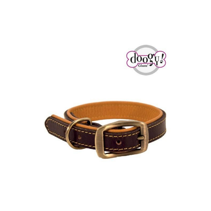 Doogy, Doogy, Collier Cuir Cognac Doogy, Doogy, Collier Cuir Cognac