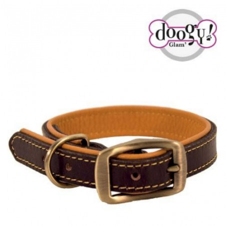 Collare in pelle Doogy, Doogy, Cognac