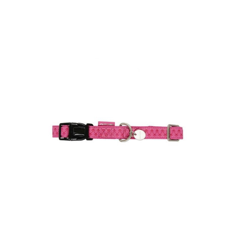 Chadog, Collier réglable Mc Leather Fuchsia