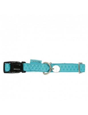 Chadog, Adjustable collar Mc Leather Turquoise