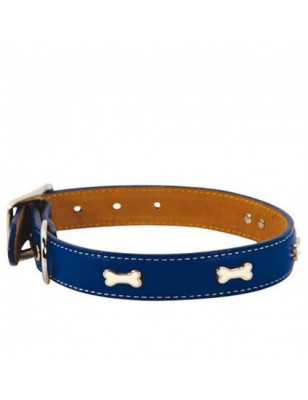 Chadog, Collar de cuero azul índigo