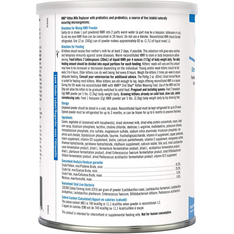 Lait maternisé PetAg, KMR Powder, 340 G