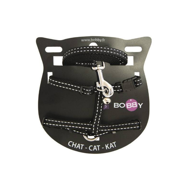 Chadog, Kit imbracatura e guinzaglio Safe nero