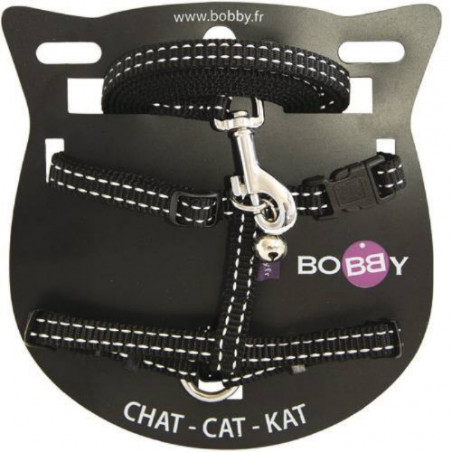 Chadog, Kit harness and leash Safe black