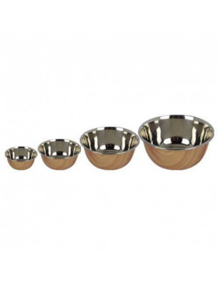 Divers, Stainless steel bowl exterior design in wood