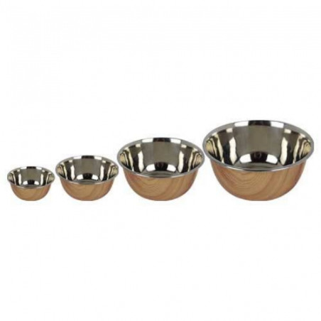 Divers, Gamelle en inox design extérieur en bois