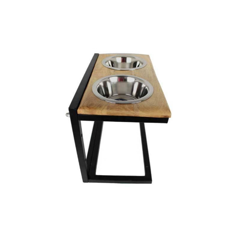 Divers, Porta ciotola in legno a piedi 2x800 ml