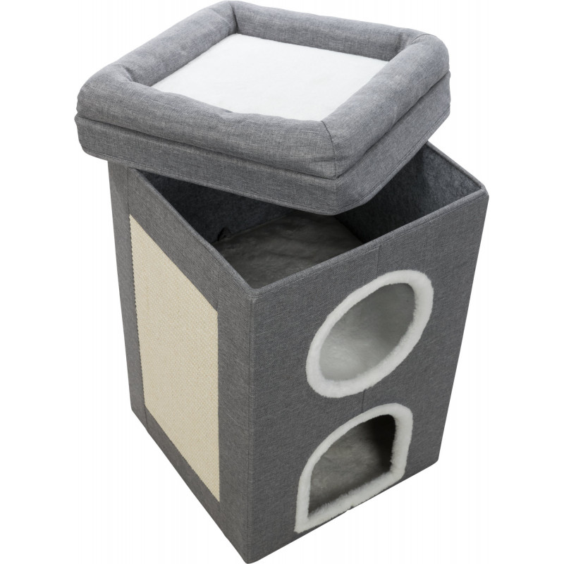 Cat Tower Saul Gris – Arbre à chat compact et moderne