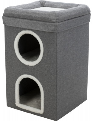 Cat Tower Saul Gris – Arbre à chat compact et moderne