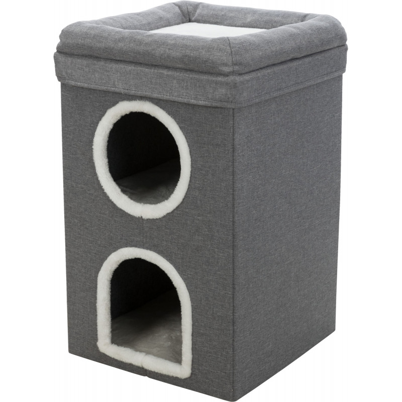 Cat Tower Saul Gris – Arbre à chat compact et moderne