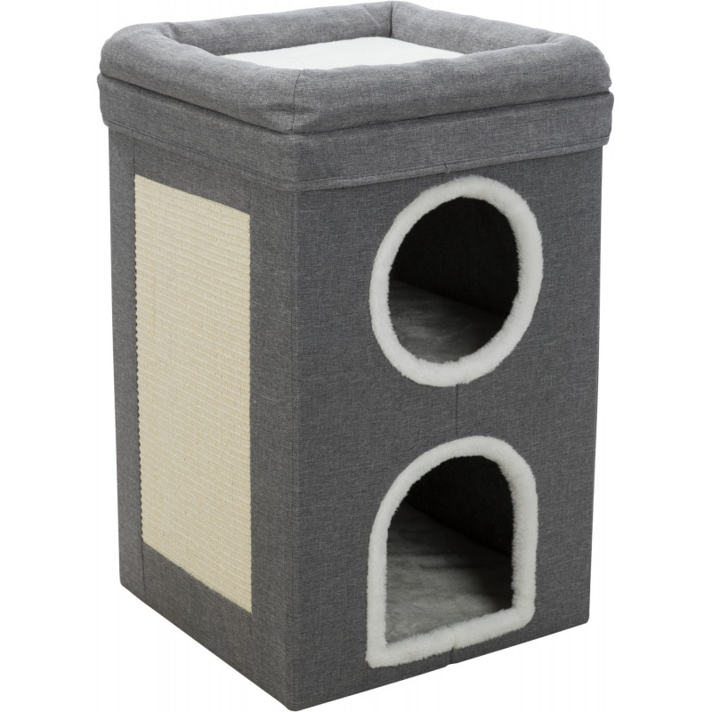 Cat Tower Saul Gris – Arbre à chat compact et moderne