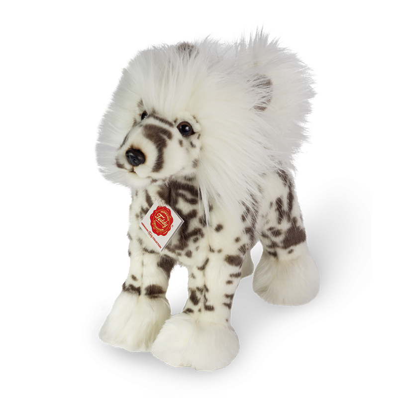 Standing Crested Dog Plush Toy by Hermann Teddy Original