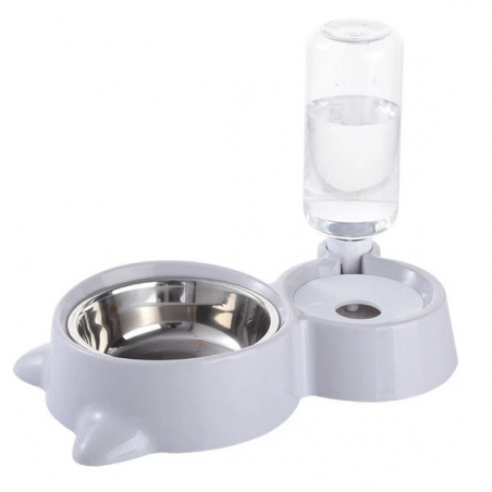 Meow 2 in 1 Gray Dispenser
