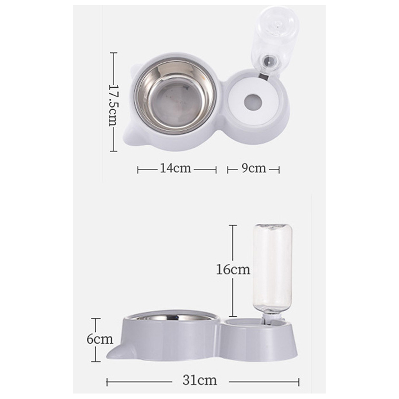 Dispenser grigio Meow 2 in 1