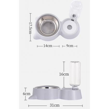 Dispenser grigio Meow 2 in 1