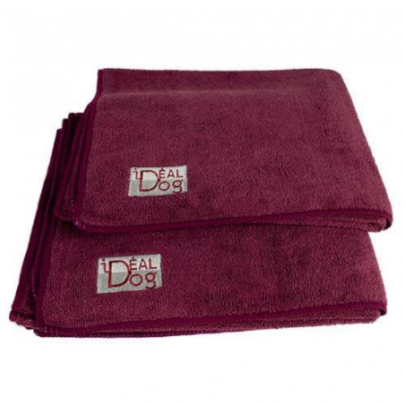 IdéalDog, Serviettes Microfibre bordeaux IdealDog
