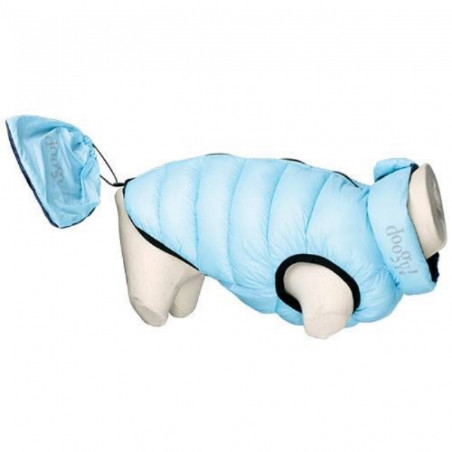 Doogy, Hellblaue und dunkelblaue Wendbare Lighty Daunenjacke