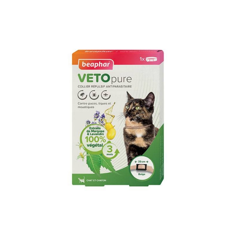 Beaphar, Collier répulsif antiparasitaire pour chat et chaton Beaphar, Collier répulsif antiparasitaire pour chat et chaton