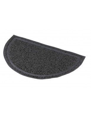 Semi-circular litter box mat