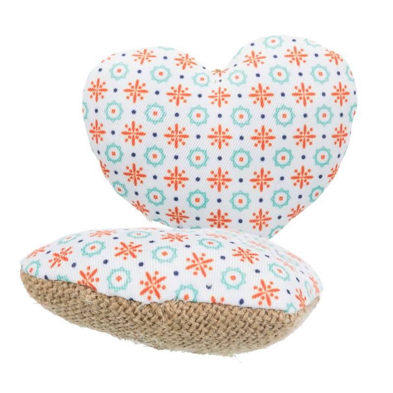 Heart cat toy with catnip