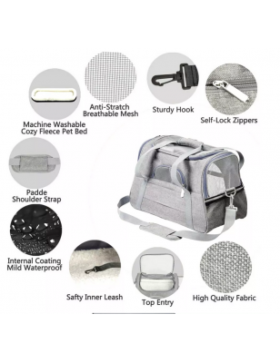 Bolsa de transporte para perros y gatos aprobada por Air France